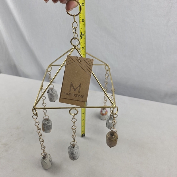 NWT Matr Boomie Handtuned Rustic Bells Golden Fairtrade Windchime - Picture 3 of 5